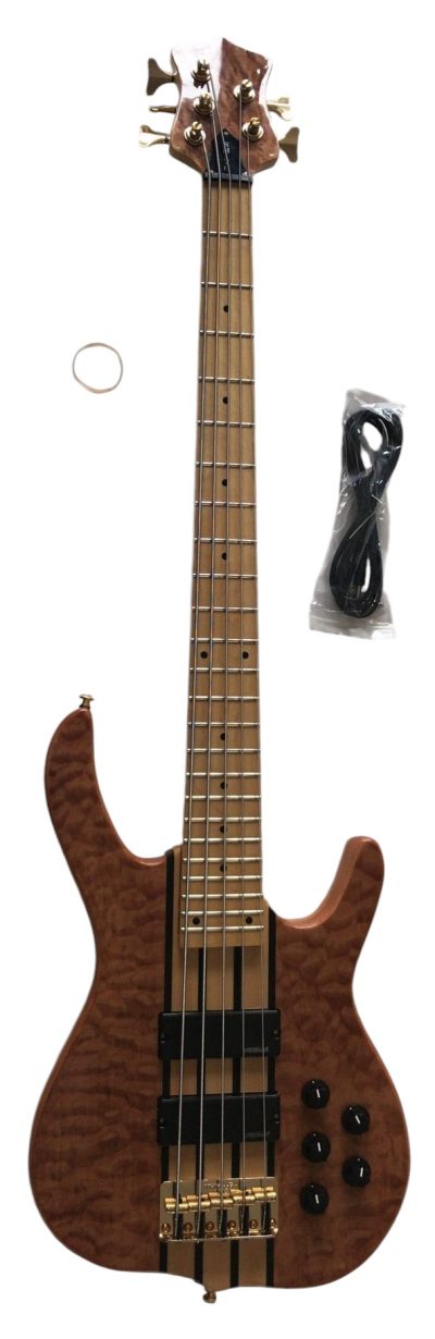 Custom Denver Smith Elite Figured Wood Quilted Maple 5 String Bass Maple Fretboard - Image 7