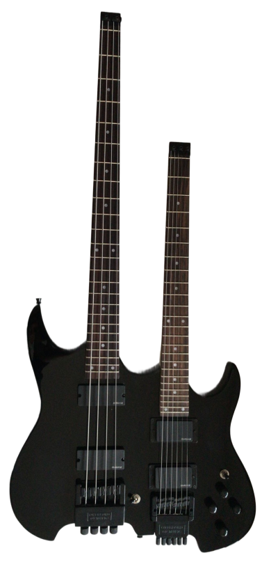 Custom Diplomat Double Neck Headless 4 String Bass Neck 6 String Guitar Neck - Image 9