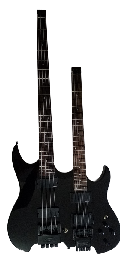 Custom Diplomat Double Neck Headless 4 String Bass Neck 6 String Guitar Neck - Image 5