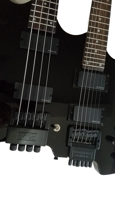 Custom Diplomat Double Neck Headless 4 String Bass Neck 6 String Guitar Neck - Image 4