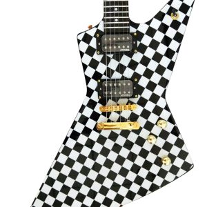 Custom Crown Rick Hamer Korina Checkerboard Electric Guitar