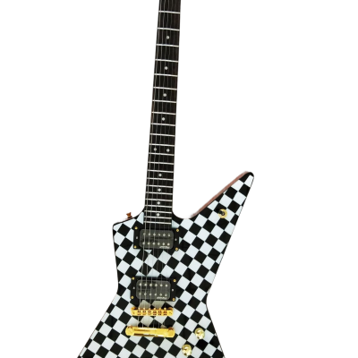 Custom Crown Rick Hamer Korina Checkerboard Electric Guitar - Image 3