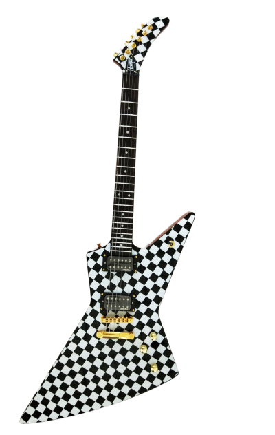 Custom Crown Rick Hamer Korina Checkerboard Electric Guitar - Image 3