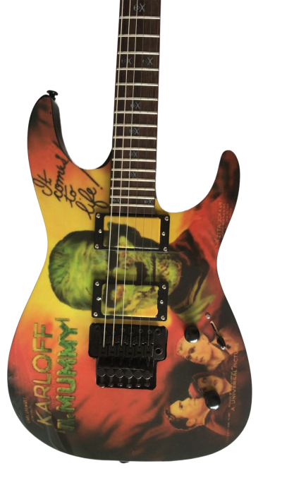 Custom Obsidian Karloff Mahogany Wood Body Mummy Electric Guitar