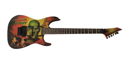 Custom Obsidian Karloff Mahogany Wood Body Mummy Electric Guitar - Image 2