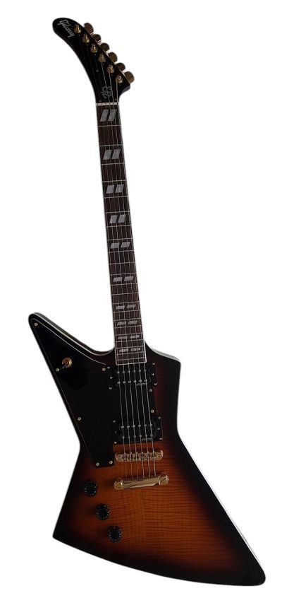 Custom Crown Korina Explorer Tobacco Burst Guitar Left Handed - Image 12