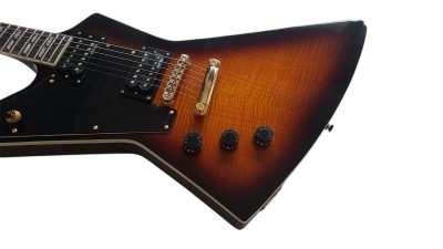 Custom Crown Korina Explorer Tobacco Burst Guitar Left Handed - Image 9