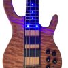 Custom Denver Elite Figured Wood Quilted Maple 5 String Bass Ebony Fretboard LED Light