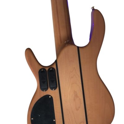 Custom Denver Elite Figured Wood Quilted Maple 5 String Bass Ebony Fretboard LED Light - Image 7