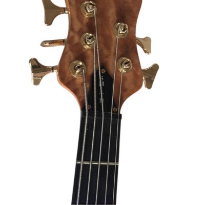 Custom Denver Elite Figured Wood Quilted Maple 5 String Bass Ebony Fretboard LED Light - Image 6