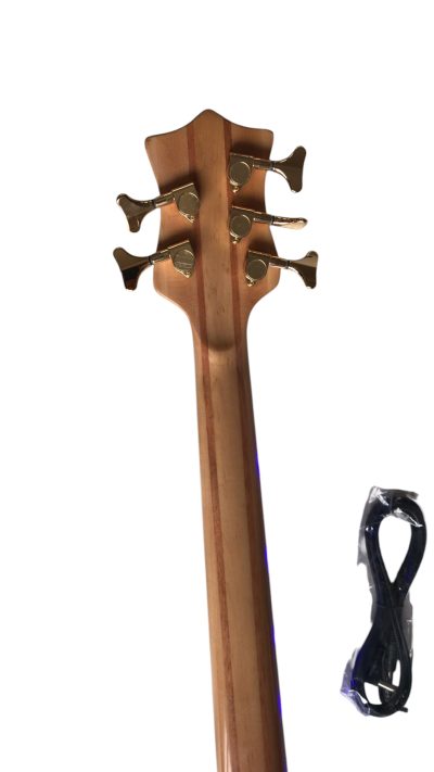 Custom Denver Smith Elite Figured Wood Quilted Maple 5 String Bass Ebony Fretboard LED Light - Image 5