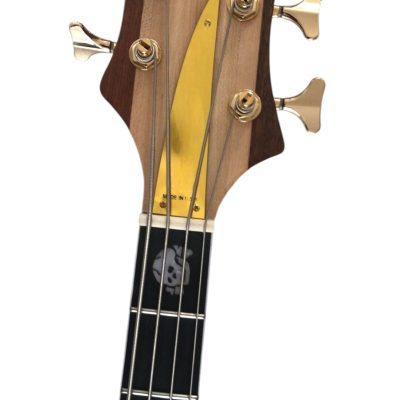 Custom Nova Skull Inlays Lemmy Kilmister 4004 Walnut Wood Carved With Oak Leaves Bass - Image 6