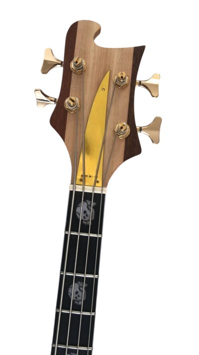 Custom Nova Skull Inlays Lemmy Kilmister 4003 Walnut Wood Carved With Oak Leaves Bass - Image 6