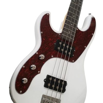 Custom Regent SMD White Precision 4 String Bass Left Handed - Image 6