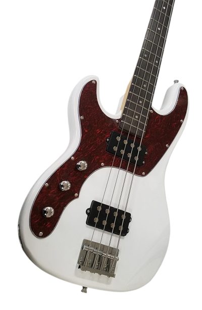Custom Regent SMD White Precision 4 String Bass Left Handed - Image 6