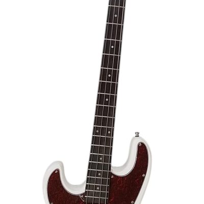 Custom Regent SMD White Precision 4 String Bass Left Handed - Image 2