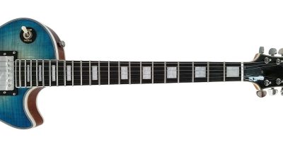Custom Crown Gray Blue Burst Electric Guitar - Image 9
