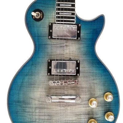 Custom Crown Gray Blue Burst Electric Guitar