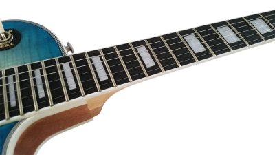Custom Crown Gray Blue Burst Electric Guitar - Image 7