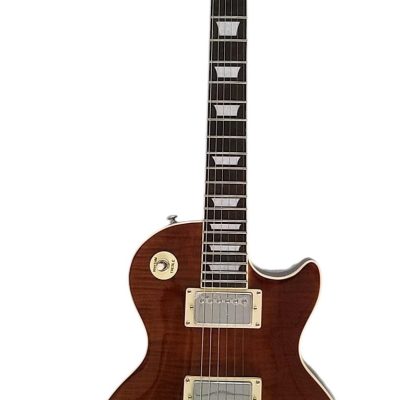 Custom Crown Root Beer Flame Maple Top Finish Electric Guitar - Image 7