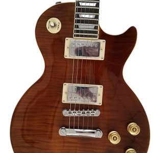 Custom Crown Root Beer Flame Maple Top Finish Electric Guitar