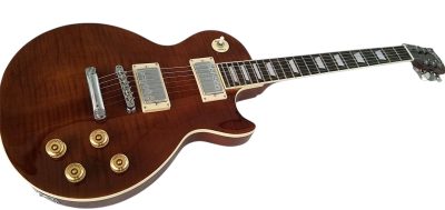 Custom Crown Root Beer Flame Maple Top Finish Electric Guitar - Image 4