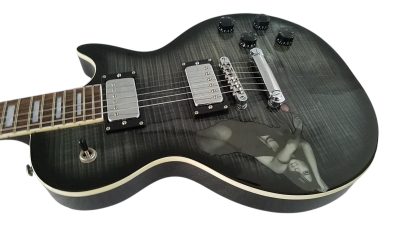 Custom Crown Gray Burst Tribute Electric Guitar - Image 7