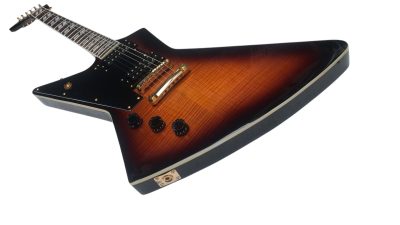 Custom Crown Korina Explorer Tobacco Burst Guitar Left Handed - Image 3