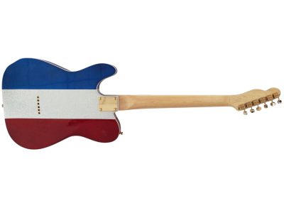 Custom Regent Buck Owens Red Blue Silver Sparkle Finish Guitar Gold Pickguard Rosewood Fretboard - Image 5