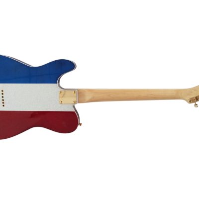 Custom Regent Buck Owens Red Blue Silver Sparkle Finish Guitar Gold Pickguard Rosewood Fretboard - Image 5
