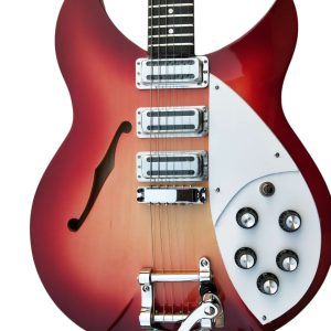 Custom Nova Cherry Fireglo 325 Fhole Neck Through Body Guitar