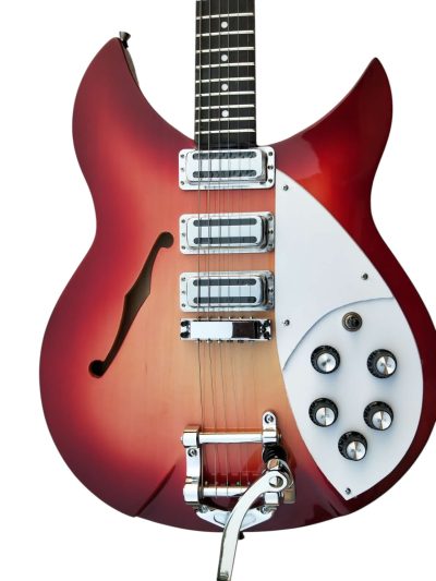 Custom Nova Cherry Fireglo 325 Fhole Neck Through Body Guitar