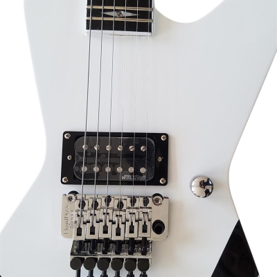 Custom Crown Matthias Jabs Arctic White Tremolo Korina Guitar Scorpions - Image 7