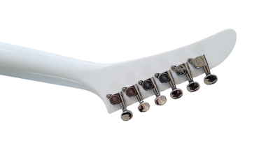 Custom Crown Matthias Jabs Arctic White Tremolo Korina Guitar Scorpions - Image 10
