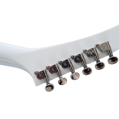 Custom Crown Matthias Jabs Arctic White Tremolo Korina Guitar Scorpions - Image 10