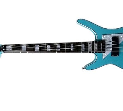 Custom Pyrite MI 5 Light Blue Finish 12 String Bass - Image 2