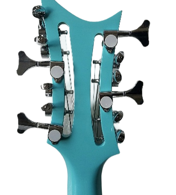 Custom Pyrite MI 5 Light Blue Finish 12 String Bass - Image 9