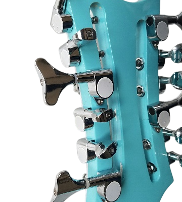 Custom Pyrite MI 5 Light Blue Finish 12 String Bass - Image 11