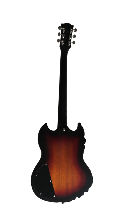 Custom Crown Carved Skull SG Cross Satin Vintage Burst Guitar - Image 7