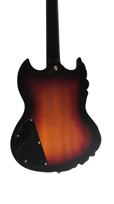 Custom Crown Carved Skull SG Cross Satin Vintage Burst Guitar - Image 6