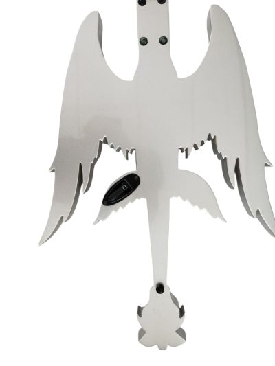 Custom Obsidian Angel Sword Alfee Silver Carved Engraved Guitar - Image 4