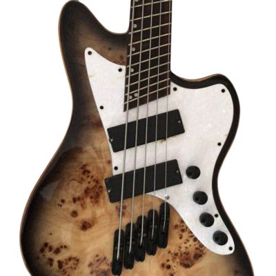 Custom Regent Multiscale 5 String Bass Burl Maple Top Jaguar