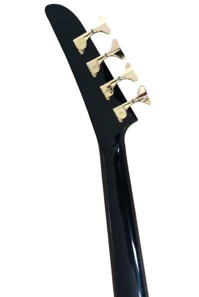 Custom Crown Korina Explorer Black 4 String Bass - Image 4