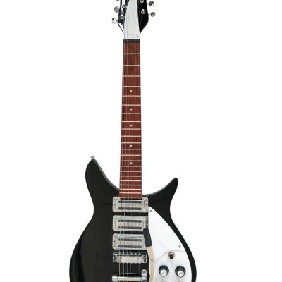 Custom Nova Padauk Fretboard Black Jetglo 325C64 21 Inch Scale Lenght Guitar - Image 2