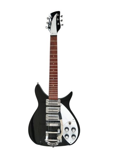 Custom Nova Padauk Fretboard Black Jetglo 325C64 21 Inch Scale Lenght Guitar - Image 2