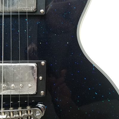 Custom Crown Sapphire Blue Sparkle Electric Guitar - Image 6