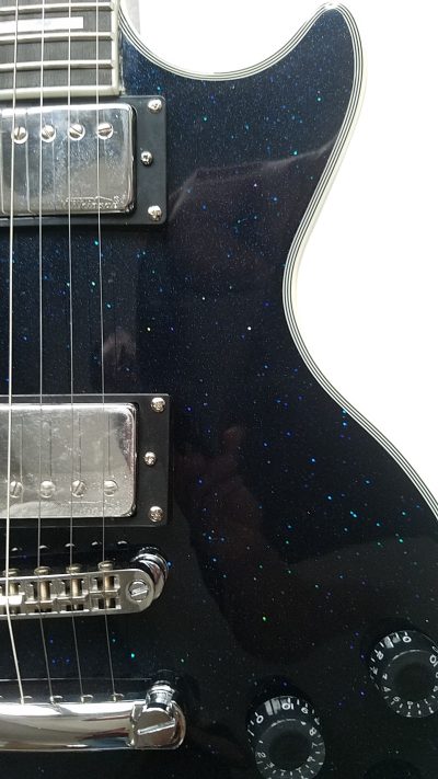 Custom Crown Sapphire Blue Sparkle Electric Guitar - Image 6