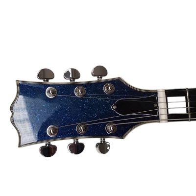 Custom Crown Sapphire Blue Sparkle Electric Guitar - Image 4