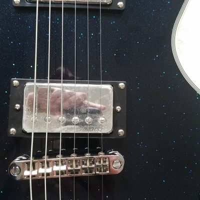 Custom Crown Sapphire Blue Sparkle Electric Guitar - Image 3