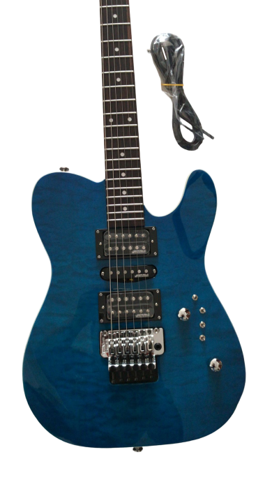 Custom Kyanite Tom Blue Quilted Maple Top Tremolo Guitar